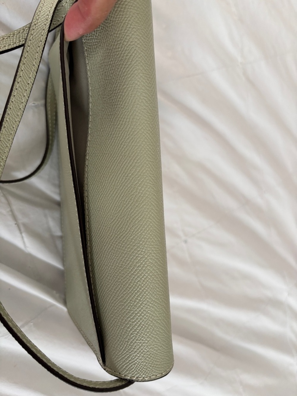 Coach Green Ombre Pebbled Leather Crossbody with Gold Logo - Picture 6 of 8